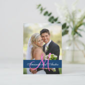 Carte postale Merci photo Blue Mariage damassé (Debout devant)