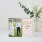 Carte postale Merci photo Blush & Gold Whimsical (Debout devant)