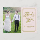 Carte postale Merci photo Blush & Gold Whimsical (Devant)
