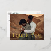 Carte postale Merci photo classique Elegance Foil (Recto/Verso)