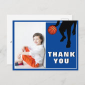 Carte Postale Merci photo d'anniversaire de basket-ball moderne (Devant / Derrière)