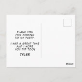 Carte Postale Merci photo d'anniversaire de basket-ball moderne (Dos)