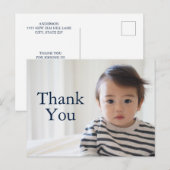 Carte Postale Merci photo de base pour l'anniversaire de l'enfan (Devant / Derrière)