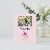 Carte Postale Merci photo de crème glacée (Debout devant)