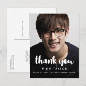 Carte Postale Merci photo de graduation de police moderne (Devant / Derrière)