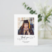 Carte Postale Merci photo de graduation de script moderne (Debout devant)