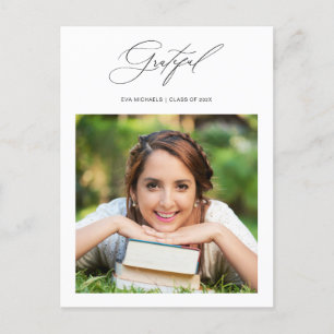 Carte Postale Merci photo de la graduation simplement gracieuse