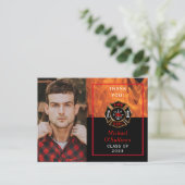 Carte Postale Merci photo de l'Académie des pompiers (Debout devant)