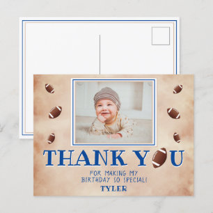 Carte Postale Merci photo de l'anniversaire du football américai