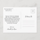 Carte Postale Merci photo de l'anniversaire du Mariage Diamond (Dos)