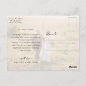 Carte Postale Merci photo de mariage élégant (Dos)