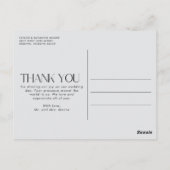 Carte Postale Merci photo de mariage élégant (Dos)