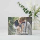 Carte postale Merci photo de nom de script (Debout devant)