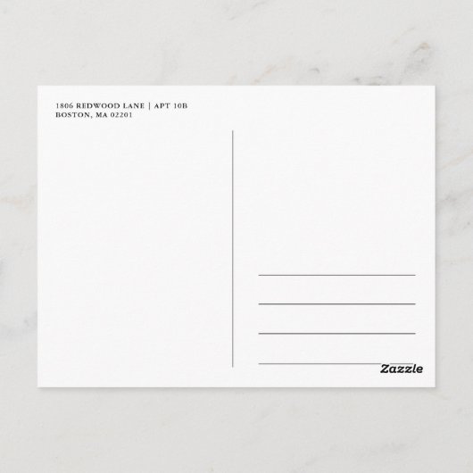 Carte postale Merci photo de nom de script (Dos)