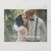 Carte postale Merci photo de nom de script (Devant)