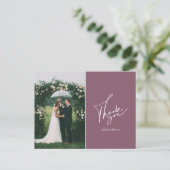 Carte Postale Merci photo du jour de mariage moderne | ROSE (Debout devant)