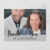 Carte Postale Merci photo du Mariage du script d'adresse de reto (Devant)