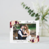 Carte Postale Merci photo du Mariage Floral Bourgogne (Debout devant)