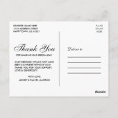 Carte Postale Merci photo du Mariage Floral Bourgogne (Dos)