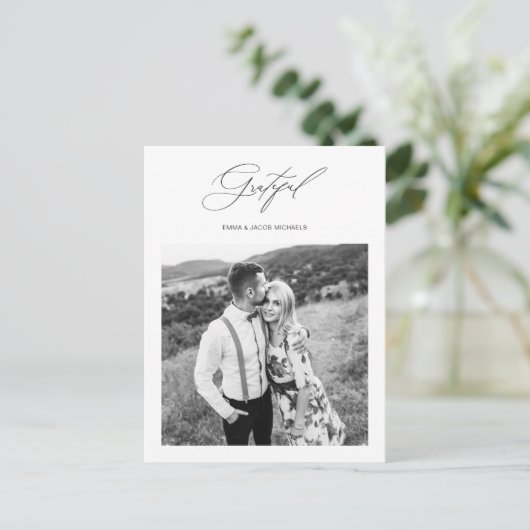 Carte Postale Merci photo du Mariage tout simplement reconnaissa (Debout devant)