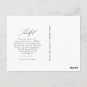 Carte Postale Merci photo du Mariage tout simplement reconnaissa (Dos)