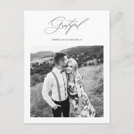 Carte Postale Merci photo du Mariage tout simplement reconnaissa (Devant)