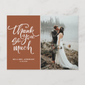 Carte Postale Merci photo en terre cuite à la main Mariage (Devant)