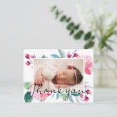 Carte Postale Merci photo Faire-part de naissance bébé (Debout devant)