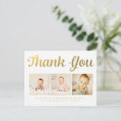 Carte postale Merci photo Gold Foil (Debout devant)