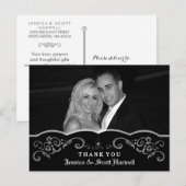 Carte Postale Merci photo gothique Mariage d'Halloween (Devant / Derrière)