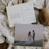 Carte Postale Merci photo horizontal de script lunaire