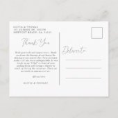 Carte Postale Merci photo Magnolia Black White Mariage (Dos)