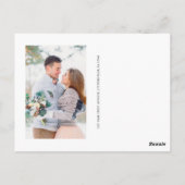 Carte Postale Merci photo Mariage blanc simple (Dos)