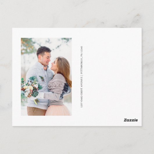 Carte Postale Merci photo Mariage blanc simple (Dos)