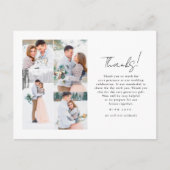 Carte Postale Merci photo Mariage blanc simple (Devant)