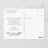 Carte Postale Merci photo Mariage de Calligraphie (Dos)