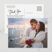 Carte Postale Merci photo Mariage de lune de miel moderne (Devant / Derrière)