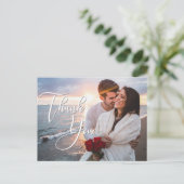 Carte Postale Merci photo Mariage de lune de miel moderne (Debout devant)