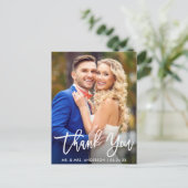 Carte Postale Merci photo Mariage de script de brosse moderne (Debout devant)