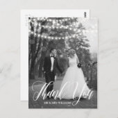 Carte Postale Merci photo Mariage de script de luminaires de cha (Devant / Derrière)