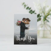 Carte Postale Merci photo Mariage de script lettres main (Debout devant)