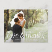 Carte Postale Merci photo Mariage de script manuscrit (Devant)