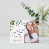 Carte Postale Merci photo Mariage Eucalyptus aquarelle (Debout devant)