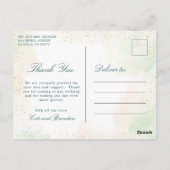 Carte Postale Merci photo Mariage Eucalyptus Green (Dos)