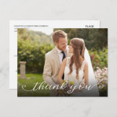 Carte Postale Merci photo Mariage horizontal (Devant / Derrière)