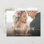 Carte Postale Merci photo Mariage inspiré Boho (Devant / Derrière)