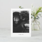 Carte postale Merci photo Mariage minimaliste (Debout devant)