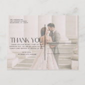Carte Postale Merci photo Mariage minimaliste (Dos)
