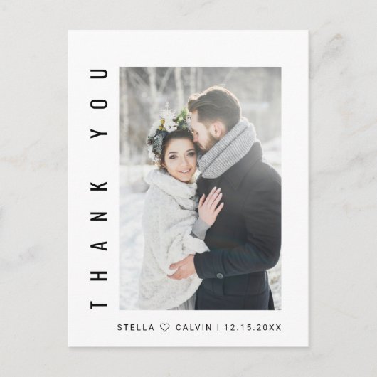 Carte Postale Merci photo Mariage moderne (Devant)