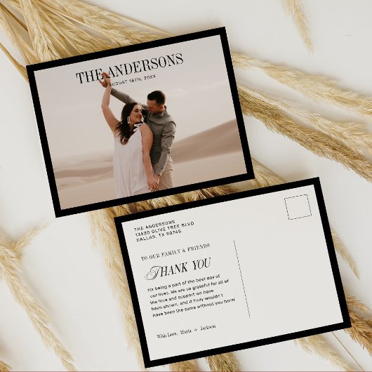 Carte Postale Merci photo Mariage moderne classique